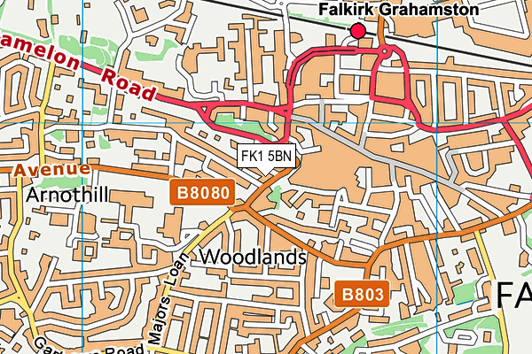 FK1 5BN map - OS VectorMap District (Ordnance Survey)