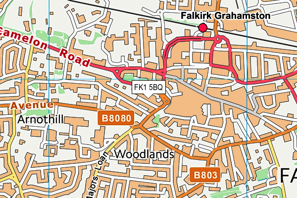 FK1 5BQ map - OS VectorMap District (Ordnance Survey)