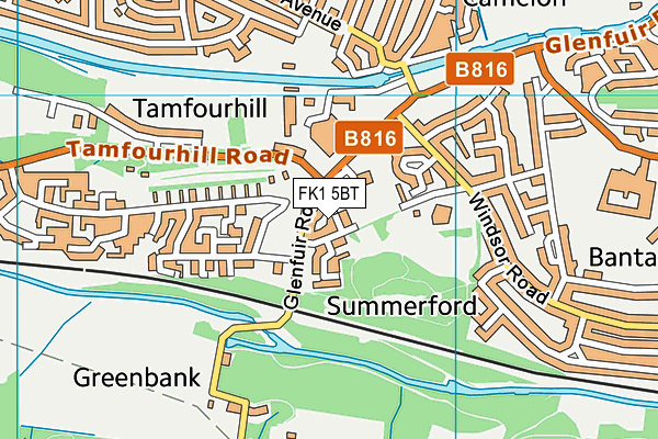 FK1 5BT map - OS VectorMap District (Ordnance Survey)