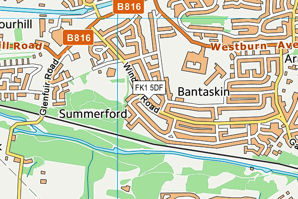 FK1 5DF map - OS VectorMap District (Ordnance Survey)