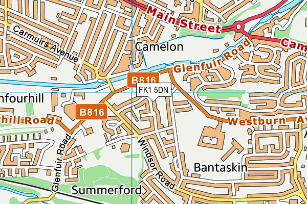 FK1 5DN map - OS VectorMap District (Ordnance Survey)