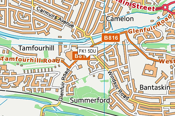 FK1 5DU map - OS VectorMap District (Ordnance Survey)