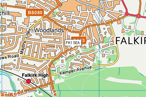 FK1 5EA map - OS VectorMap District (Ordnance Survey)