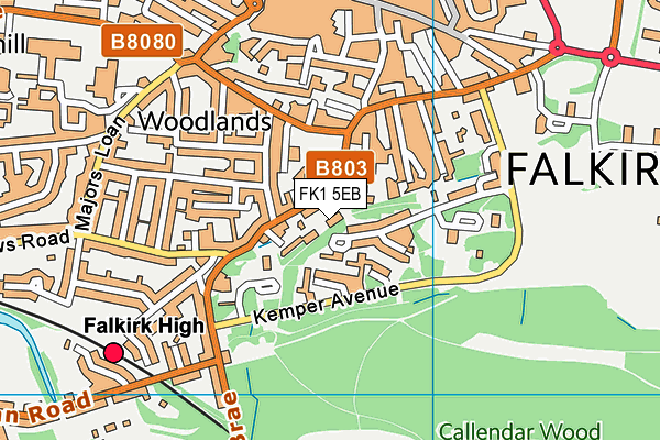 FK1 5EB map - OS VectorMap District (Ordnance Survey)