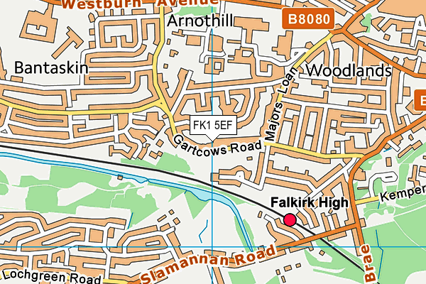 FK1 5EF map - OS VectorMap District (Ordnance Survey)