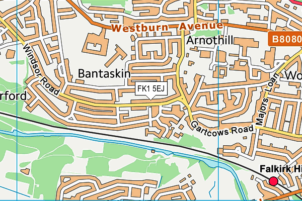 FK1 5EJ map - OS VectorMap District (Ordnance Survey)