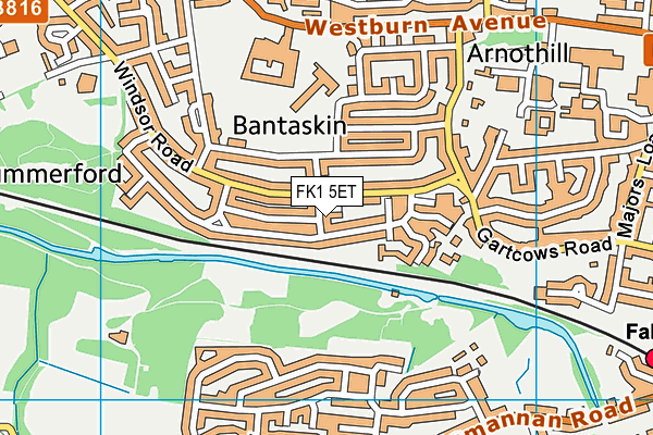 FK1 5ET map - OS VectorMap District (Ordnance Survey)