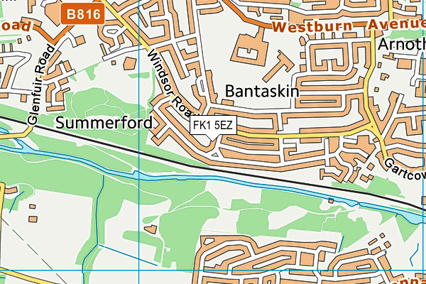 FK1 5EZ map - OS VectorMap District (Ordnance Survey)