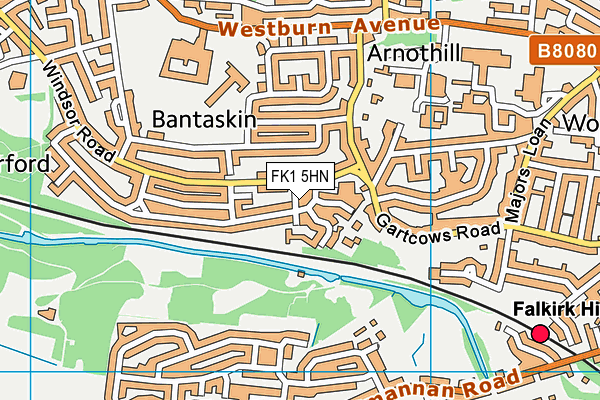 FK1 5HN map - OS VectorMap District (Ordnance Survey)