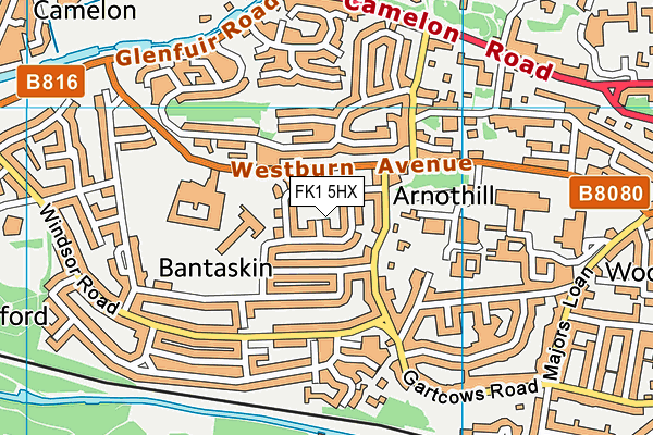 FK1 5HX map - OS VectorMap District (Ordnance Survey)
