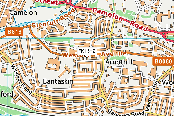 FK1 5HZ map - OS VectorMap District (Ordnance Survey)