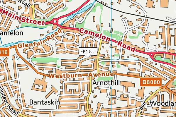 FK1 5JJ map - OS VectorMap District (Ordnance Survey)