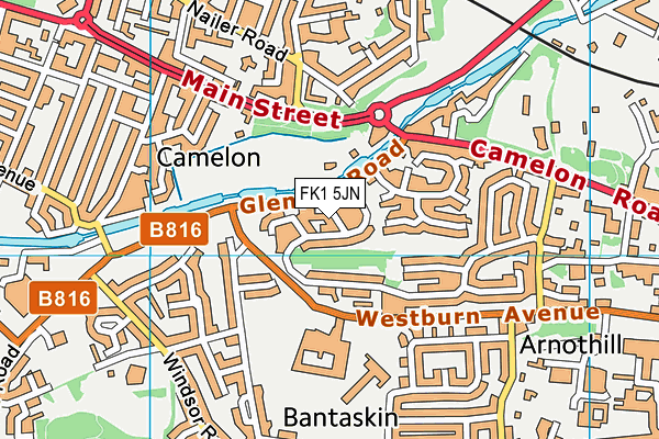 FK1 5JN map - OS VectorMap District (Ordnance Survey)