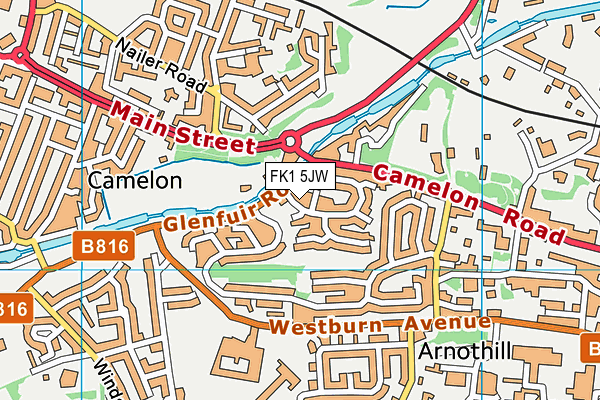 FK1 5JW map - OS VectorMap District (Ordnance Survey)