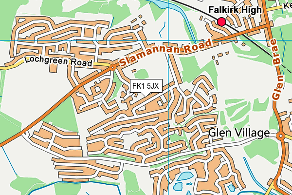 FK1 5JX map - OS VectorMap District (Ordnance Survey)