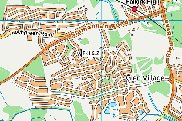 FK1 5JZ map - OS VectorMap District (Ordnance Survey)