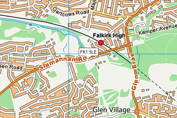 FK1 5LE map - OS VectorMap District (Ordnance Survey)