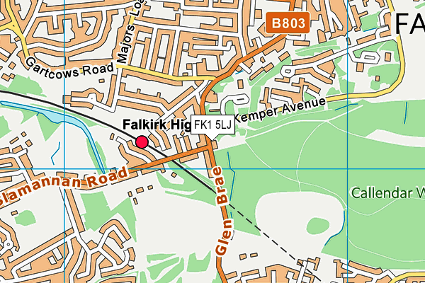 FK1 5LJ map - OS VectorMap District (Ordnance Survey)