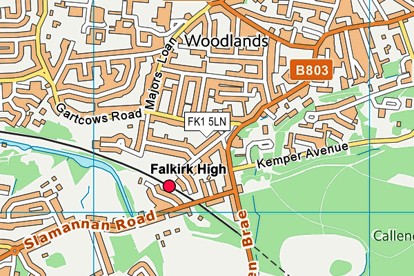 FK1 5LN map - OS VectorMap District (Ordnance Survey)