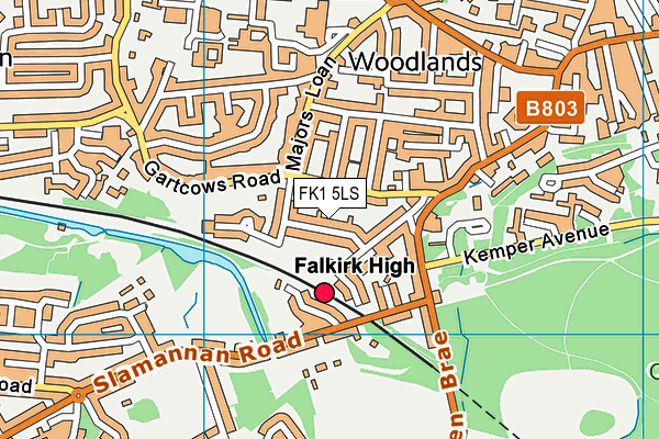 FK1 5LS map - OS VectorMap District (Ordnance Survey)