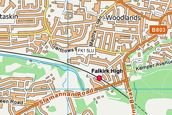 FK1 5LU map - OS VectorMap District (Ordnance Survey)