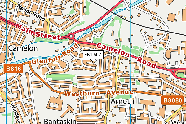 FK1 5LZ map - OS VectorMap District (Ordnance Survey)