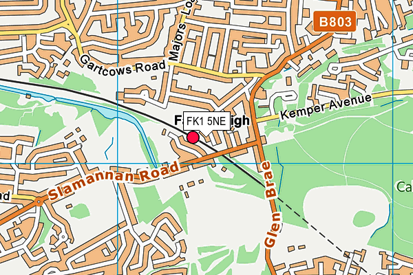 FK1 5NE map - OS VectorMap District (Ordnance Survey)