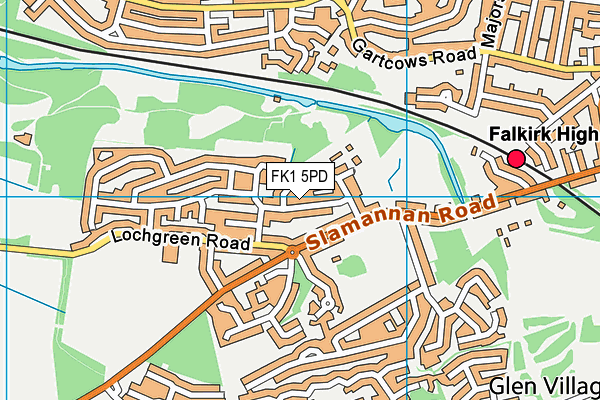 FK1 5PD map - OS VectorMap District (Ordnance Survey)