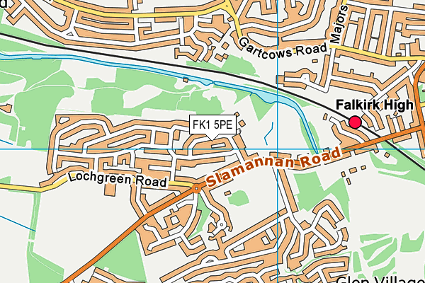 FK1 5PE map - OS VectorMap District (Ordnance Survey)