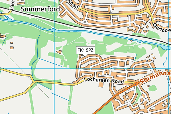 FK1 5PZ map - OS VectorMap District (Ordnance Survey)