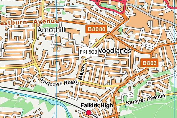 FK1 5QB map - OS VectorMap District (Ordnance Survey)