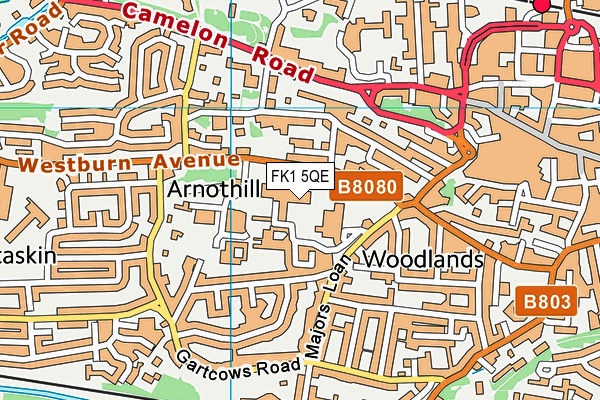 FK1 5QE map - OS VectorMap District (Ordnance Survey)