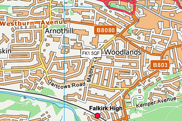 FK1 5QF map - OS VectorMap District (Ordnance Survey)