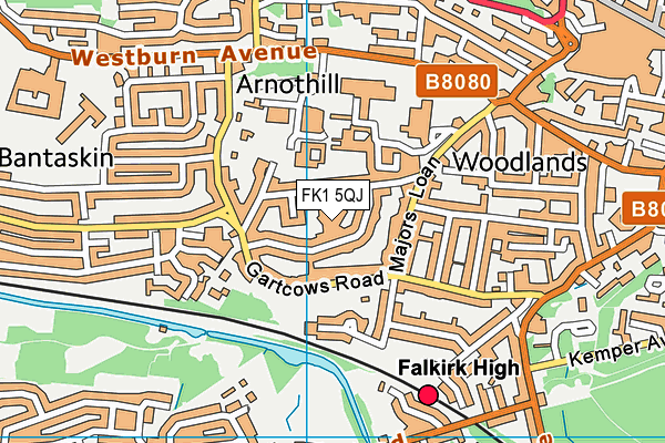 FK1 5QJ map - OS VectorMap District (Ordnance Survey)