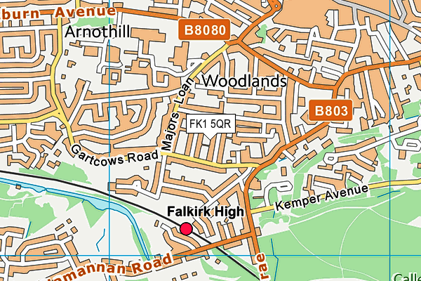 FK1 5QR map - OS VectorMap District (Ordnance Survey)