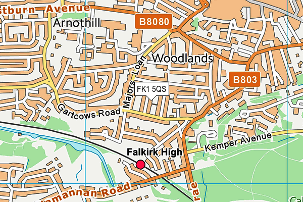 FK1 5QS map - OS VectorMap District (Ordnance Survey)