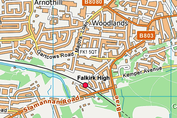 FK1 5QT map - OS VectorMap District (Ordnance Survey)