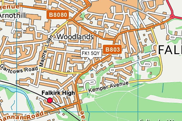 FK1 5QY map - OS VectorMap District (Ordnance Survey)