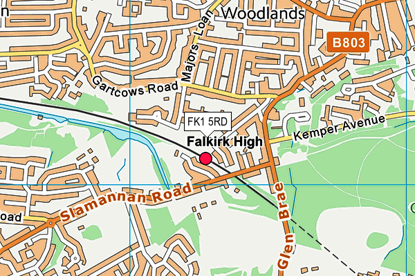 FK1 5RD map - OS VectorMap District (Ordnance Survey)