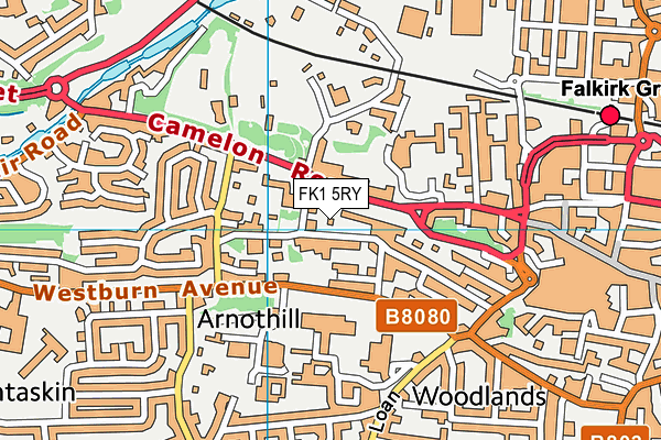 FK1 5RY map - OS VectorMap District (Ordnance Survey)