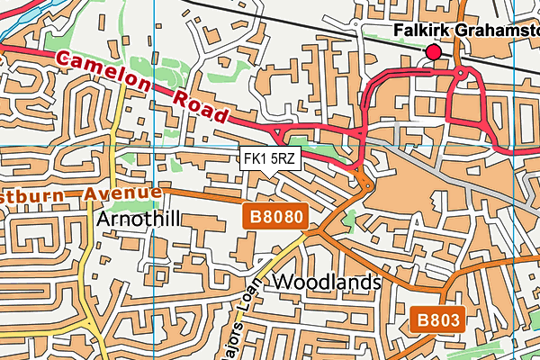 FK1 5RZ map - OS VectorMap District (Ordnance Survey)