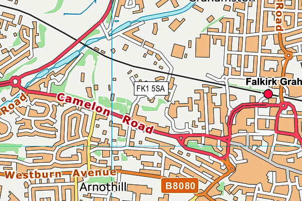 FK1 5SA map - OS VectorMap District (Ordnance Survey)