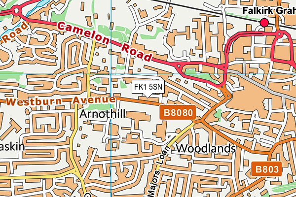 FK1 5SN map - OS VectorMap District (Ordnance Survey)