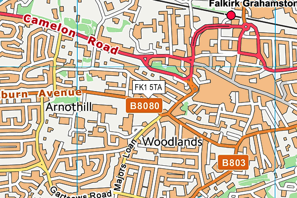 FK1 5TA map - OS VectorMap District (Ordnance Survey)