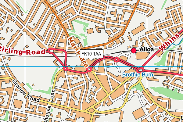 FK10 1AA map - OS VectorMap District (Ordnance Survey)