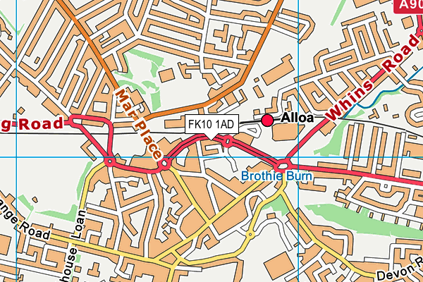 FK10 1AD map - OS VectorMap District (Ordnance Survey)