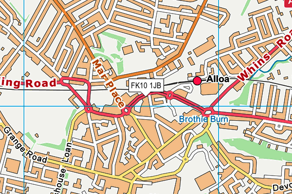 FK10 1JB map - OS VectorMap District (Ordnance Survey)