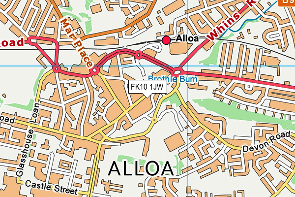 FK10 1JW map - OS VectorMap District (Ordnance Survey)