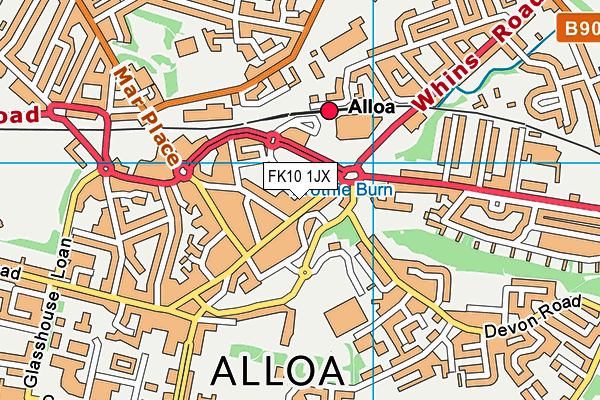 FK10 1JX map - OS VectorMap District (Ordnance Survey)