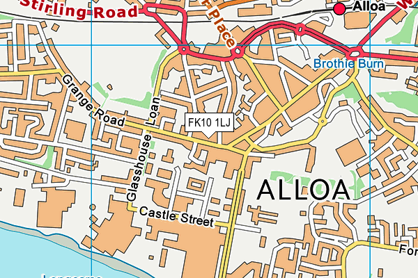 Map of THE OAK ALLOA LIMITED at district scale